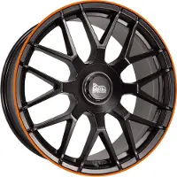 MAM WHEELS 19 Zoll MAM GT1 5x112 ET30 Alufelgen MATT BLACK LIP ORANGE