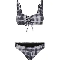 Urban Classics Bügel-Tankini "Damen Ladies Lace Up Tie Dye Bikini"