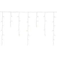 STREND PRO Lichterkette MagicHome Weihnachten Icicle, 200 LED warmweiß, Eiszapfen, Dauerlicht, 230 V, 50 Hz, IP44, für außen, Beleuchtung, L-5 m