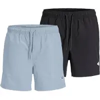 Jack & Jones Badeshorts "Badeshorts JPSTMAUI TROPIC SOLID SWIM SHORTS MP 2P 2er Pack" 2 Stk.