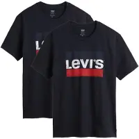 Levi's T-Shirt "T-Shirt Sportswear Logo Graphic Tee 2er Pack", Herren, Gr. M, schwarz, Obermaterial: 100% Baumwolle CO., Shirts T-Shirt