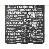 PAD Wohndecke "TYPO HAMBURG" Made in Europe, Wendefunktion, mit Schriftzug, 150x200 cm