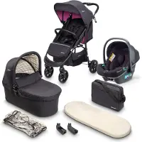 Babygo Kombi-Kinderwagen "Style - 3in1" inkl. Babyschale mit Adaptern u. Wickeltasche
