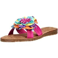 Lazamani Pantolette "Pantoletten Leder/Textil"