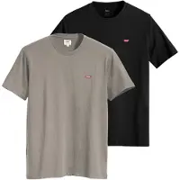 Levi's T-Shirt "T-Shirt Original Housemark Tee 2er Pack", Herren, Gr. L, bunt (schwarz, khaki), Obermaterial: 100% Baumwolle CO., Shirts T-Shirt