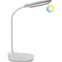 Beliani LED-Schreibtischlampe Weiß Dimmbar Verstellbarer Arm 3 Farbtemperaturmodi Modern Büro Homeoffice Schreibtischleuchte Arbeitsleuchte