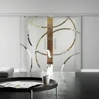 Levidor Doppelglasschiebetür Komplettset 2x 65 x 217,5 cm Coburg Aluminium mit Stangengriffen