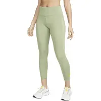 Nike Dri-fit 7/8-laufleggings Mit Mittlerer Leibhöhe In Ölgrün