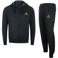 Aquascutum - Schwarzes Set Aus Kapuzenpullover Und Trainingshose Mit Reißverschluss