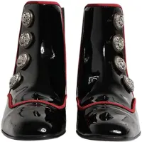 Dolce&Gabbana Schwarze Jackie Knopf Chelsea Boots Schuhe
