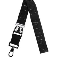 Dolce&Gabbana Schwarzer Stretch-Polyester Gummierter DG Logo Schlüsselanhänger