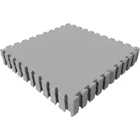 Gorilla Sports Schutzmatten Set - 8 Matten, 60x60x1,2 cm, EVA Schaumstoff, rutschfeste, Grau - Bodenmatte, Bodenschutzmatten Fitness, Puzzlematten, Unterlegmatte, Trainingsmatten, Poolmatte