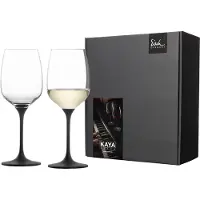 Eisch KAYA BLACK 2er-Set Weißweingläser