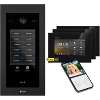 Balter EVO HD Touch 7 Schwarz/Schwarz 3x7"WiFi Video Türsprechanlage Set bis zu 1000 Familienhaus