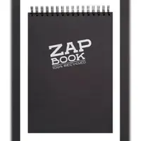 Clairefontaine 5x Zap Book, spiralgebundener Skizzenblock A4, 160 Blatt 80g - Schwarz 8363C