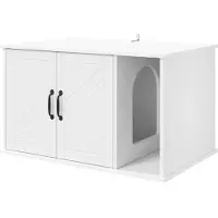 vidaXL Katzenhaus Weiß 85 x 55 x 50,5 cm Holzwerkstoff