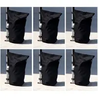 Markenlos Pavillon Gewichte 6er Set in Schwarz – befüllbar mit Sand, Splitt, Kies usw. – Füllvolumen pro Stück ca. 13 kg – zusätzliche Standsicherung für Gartenzelt