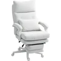 HOMCOM Bürostuhl Ergonomisch Schreibtischstuhl mit Lendenwirbelstütze, Fußstütze