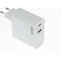 Hakai 65W Super-Schnell-Ladegerät für Apple IPhone 12 mini 3A Netzteil 3000mAh weiß Typ-C Adapter + 3.0 USB-A Quick-Charge Travel-Charger + Pad