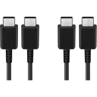 Hakai 2x Typ-C Schnell-Ladekabel für Original Samsung Galaxy Z Flip4, Z Fold4 Datenkabel super-schnell schwarz 1,8m beidseitig USB Type-C super-fast-Charging Cable