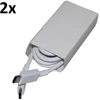 Hakai 2x Typ-C Schnell-Ladekabel für Original Samsung Galaxy Note 20 Ultra 5G, Note 20 5G, Note 20 Datenkabel 5A super-schnell weiß 1m beidseitig USB Type-C super-fast-Charging Cable