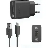 Hakai Schnell-Ladegerät für Original Sony X Compact + Typ-C Ladekabel Schwarz 2.7A Aufladegerät Aufladekabel fast-Charger Netzteil +Pad