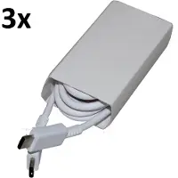 Emiro 3x Typ-C Schnell-Ladekabel für Original Samsung Galaxy A32 5G, A42 5G, A72 Datenkabel 5A super-schnell weiß 1m beidseitig USB Type-C super-fast-Charging Cable
