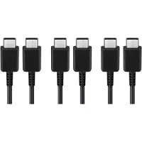 Hakai 3x Typ-C Schnell-Ladekabel für Original Samsung Galaxy Fold, Z Flip, Z Flip 5G Datenkabel 5A super-schnell schwarz 1m beidseitig USB Type-C super-fast-Charging Cable