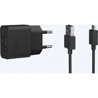 Hakai Ladegerät für Original Sony + Micro-USB Ladekabel 1.5A Netzteil Aufladegerät schwarz Aufladekabel Charger +Pad