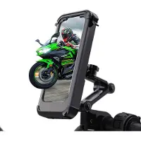 BundiGlassware Handyhalterung Fahrrad Wasserdicht, Universal Anti-Vibration/360 Grad Schutz/Touch ID & Face ID Handy Halterung Motorrad Fahrradlenker mit Umhängeband