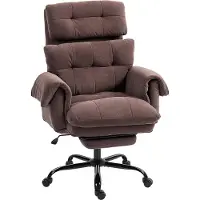 HOMCOM Bürostuhl, Ergonomischer Schreibtischstuhl mit Armlehne, Fußstütze, Kaffe