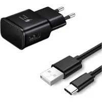Hakai Schnell-Ladegerät für Original Samsung Galaxy Note 10, Note 10 Lite, Note 10+ + 1,5m schwarz Typ-C Datenkabel 2A 15W Netzteil 2000mAh Auf-ladekabel Travel Charger