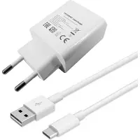 Emiro Ladegerät für original Huawei nova 2 HW-050450E00 + Datenkabel in weiß white SuperCharge USB Typ-C Netzteil 5A Ampere 5000 mAh Ladekabel Bulk verpackt +gratis Reinigungspad