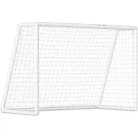 Dopwii Fußballtor, robustes Netz, Kunststoff-Rahmen, Heringe, 180L x 92B x 124H cm, Weiß
