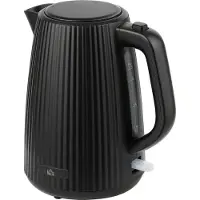 HOMCOM Wasserkocher, 1,7L, 2200W, automatische Abschaltung, Schwarz