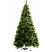MEIYOU Künstlicher Weihnachtsbaum 210 cm, 505 Spitzen, inkl. Metallständer, Weihnachtsdeko für Innen