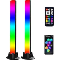 Welikera D18 RGB Musik Rhythmus Licht – Dual-Set, Soundgesteuert, Mehrere Modi, USB-C, Perfekt für Gaming, Schreibtisch, Auto & Party Deko