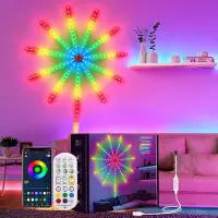 Dopwii ntelligente LED-Feuerwerkslichter – USB-Bluetooth-Farblichtleisten für festliche Ambiente-Dekoration & Stimmungsbeleuchtung