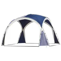 Dopwii Kuppelzelt für 6-8 Personen, Pavillon, Schutz vor Sonne und Nieselregen, 3,5 x 3,5 x 2,22 m, Blau