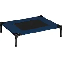 Welikera Hundebett Hundeliege Outdoor Katzenbett Haustierbett Schlafplatz Stahl 600D Oxford-Gewebe Blau 76 x 61 x 18 cm