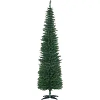 MEIYOU Weihnachtsbaum künstlich, 2,1 m, inkl. Metallständer & Weihnachtsstern, Grün