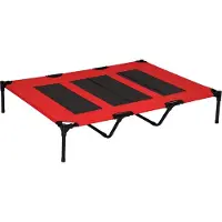 PawHut Hundeliege outdoor Hundebett Katzenbett Haustierbett Schlafplatz Rot