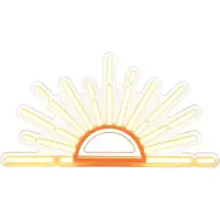 Novzep led neon sonnenschein wandlicht, orange, bohemian stil, usb betrieben, Nachbildung für schlafzimmer, küche, büro und wohnzimmer