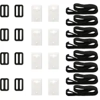 Welikera 8er Set Befestigungsbänder 1,80 m für Poolabdeckungen, UV-beständig, schwarz, flexibel kürzbar