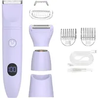 Dopwii Damen Rasierer 3-in-1 – Wechselköpfe für Körper & Gesicht, kabellos, leise, rutschfest, ideal für Reisen