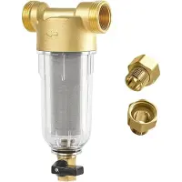 Dopwii Wasserfilter, Wasserfilter Wiederverwendbare, 1 Zoll Wasser Vorfilter Sedimentfilter, Spin Down Sediment Wasserfilter, Ausspülbarer Feinfilter
