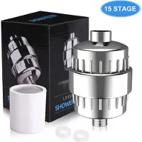 Zimtky 15-Schichten Universal Duschfilter Wasserfilter Hochleistungs Wasserfilter Dusche Shower Filter für Eine Gesündere Haut und Haare, Chlorentfernung in Leitungswasser, Kalkfilter, Filterkopf