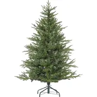 Slyrun Weihnachtsbaum 150 cm, realistisches Aussehen, Schnellaufbau, inkl. Ständer, feuersicherer Kunststoff