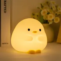 Welikera LED Nachtlicht, Silikon Birne Touch Nachtlampe USB-Aufladbar,Warmweiß,süßes Schlaflicht Kinderzimmer tragbare Schlafhilfe Stilllicht, Kinder Geschenk