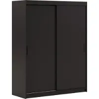 FURMEB Patryk Hojka FurMeb24 LAUROS Kleiderschrank 120x208 cm - Schwarz - mit Schubladen